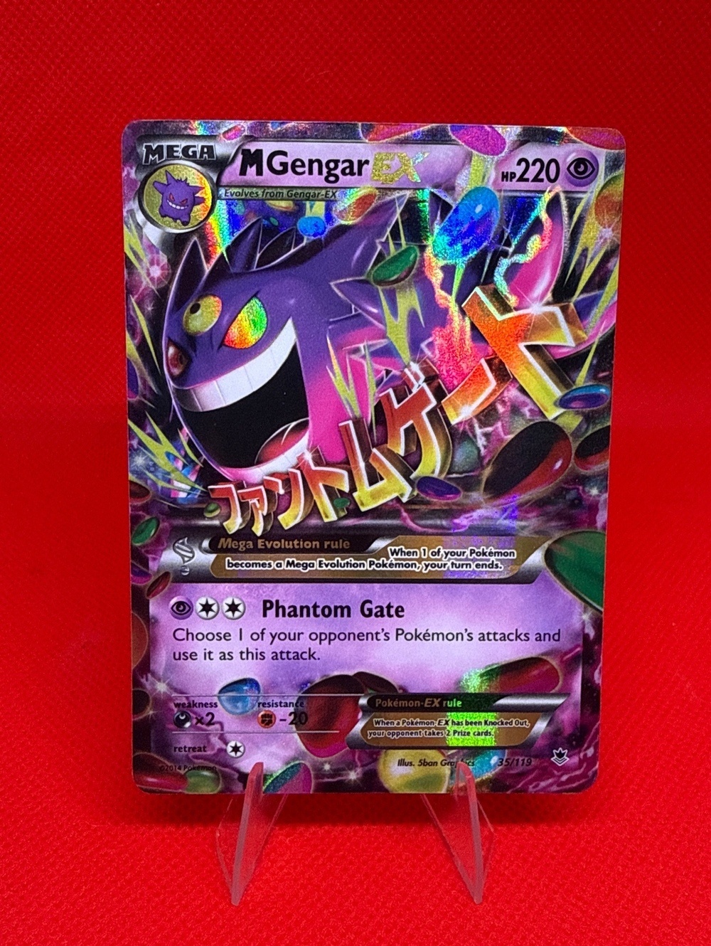 Pokemon Mega M Gengar EX TCG Card 35/119